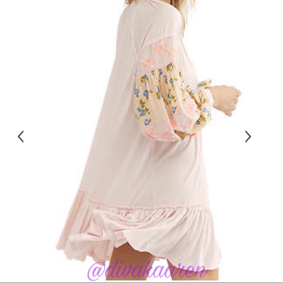FREE PEOPLE Mix It Up Tunic Pink, Mini Dress - Picture 6 of 8
